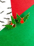 Christmas Bats enamel pins