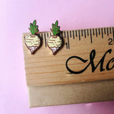 18k Gold Turnip Earrings