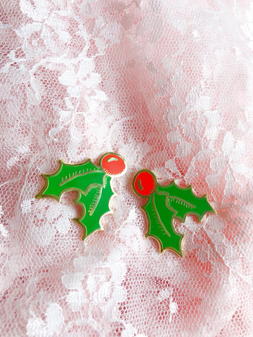 Holly Leaf Earrings