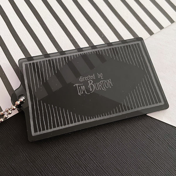 DIRECTED BY TIM BURTON Filter Keychain Pretty Candy Pin Company