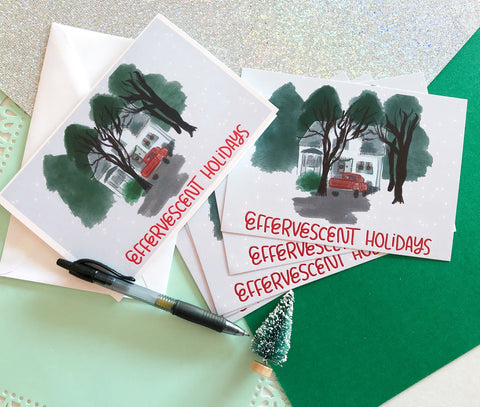 Effervescent Holidays Cards and Postcards