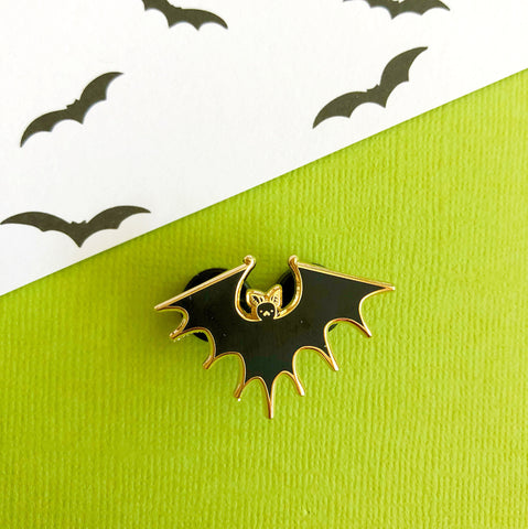 Spiky Bat enamel pin