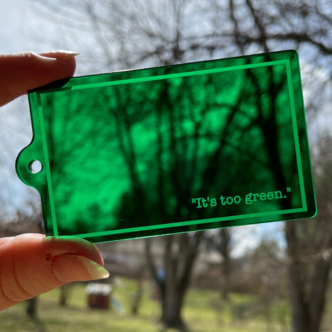 “It’s Too Green” Filter Keychain