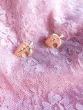 18K Gold AC Leaf Earrings