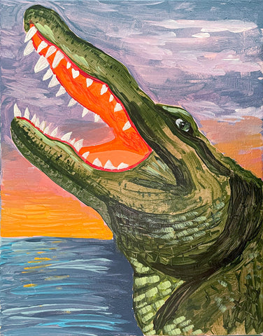 “Sunset Gator” Art Print